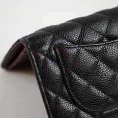 Chanel Long Caviar Wallet Black