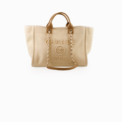 Chanel Deauville Tote Cream Medium