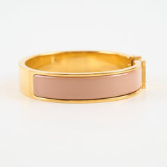 Hermes Clic H Bracelet Beige Enamel PM