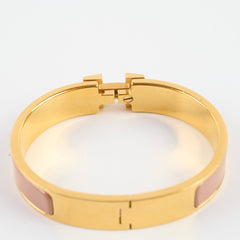 Hermes Clic H Bracelet Beige Enamel PM