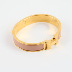 Hermes Clic H Bracelet Beige Enamel PM