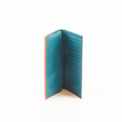 Prada Long Wallet Orange Green