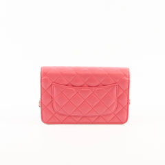 Chanel Caviar Wallet On Chain Red