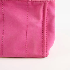 Prada Small Prada Canapa Canvas Tote Pink