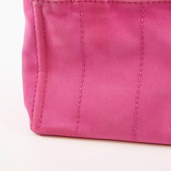 Prada Small Prada Canapa Canvas Tote Pink
