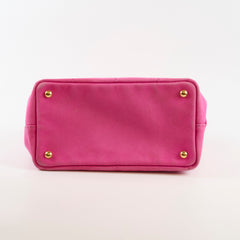 Prada Small Prada Canapa Canvas Tote Pink