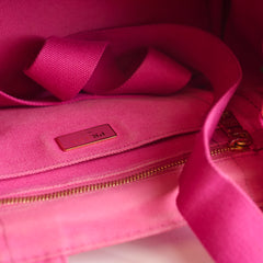 Prada Small Prada Canapa Canvas Tote Pink