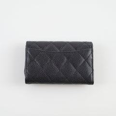 Chanel Caviar Flap Card Holder Black
