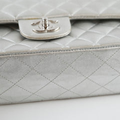 Chanel Medium Classic Flap Lambskin Silver