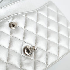 Chanel Medium Classic Flap Lambskin Silver