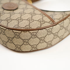 Gucci GG Surpreme Half Moon Mini Shoulder Bag Brown