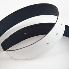 Hemes Belt Strap Reversible White, Navy Size 80
