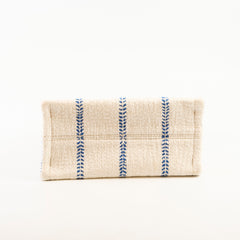 Celine Small Cabas Thais Striped Textile Tote White