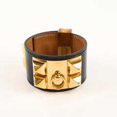Hermes Collier de Chien Black Bracelet