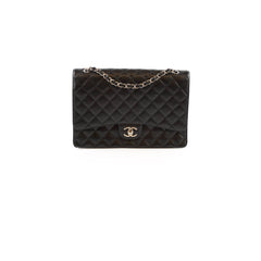 Chanel Caviar Maxi Classic Double Flap SHW Black