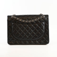 Chanel Caviar Maxi Classic Double Flap SHW Black