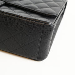 Chanel Caviar Maxi Classic Double Flap SHW Black