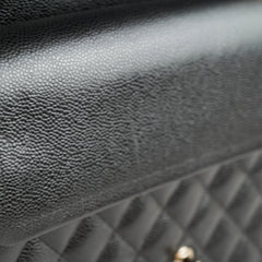 Chanel Caviar Maxi Classic Double Flap SHW Black
