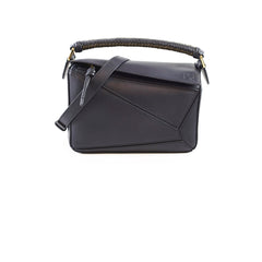 Loewe Puzzle Small with Braided Handle Navy
