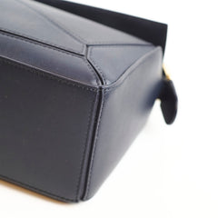 Loewe Puzzle Small with Braided Handle Navy