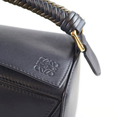 Loewe Puzzle Small with Braided Handle Navy
