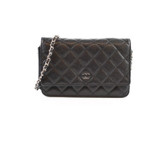 Chanel Wallet On Chain WOC Black Caviar (27  Series)