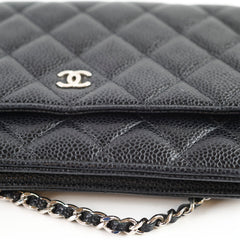Chanel Wallet On Chain WOC Black Caviar (27  Series)