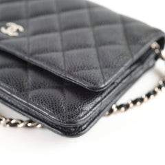 Chanel Wallet On Chain WOC Black Caviar (27  Series)