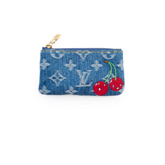 Louis Vuitton Takashi Murakami Monogram Denim Cerises Key Pouch