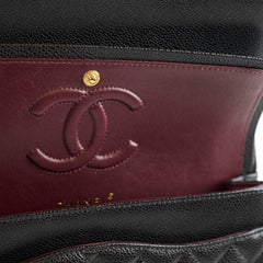 Chanel Medium Classic Flap Black Caviar - 28 series (2019)