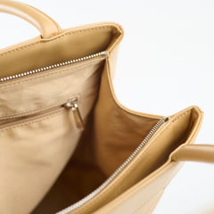 Chanel Beige Quilted Tote Bag