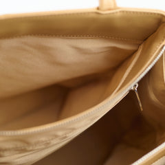 Chanel Beige Quilted Tote Bag