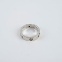 Cartier Love Classic One Diamond Ring White Gold Size 60