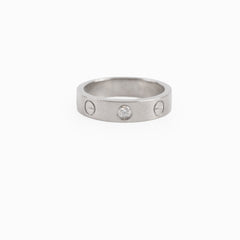 Cartier Love One Diamond Ring SM White Gold Size 47