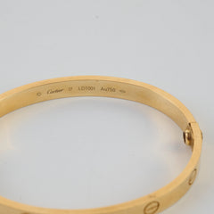 Cartier Love Bracelet Classic Yellow Gold Size 17