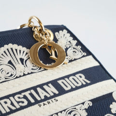 Christian Dior Lady Dior DLite Medium Navy Embroidery