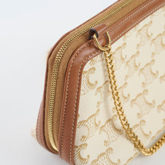 Celine Clutch on Chain Triomphe Canvas