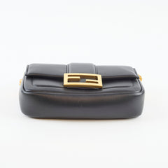 Fendi Baguette Shoulder Bag Lambskin Black