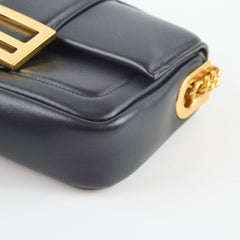 Fendi Baguette Shoulder Bag Lambskin Black