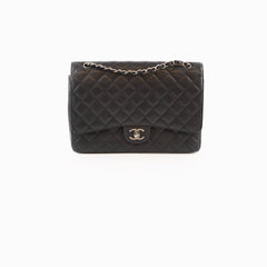 Chanel Maxi Classic Double Flap Caviar Black SHW