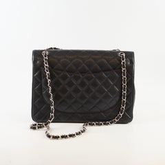 Chanel Maxi Classic Double Flap Caviar Black SHW