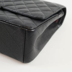 Chanel Maxi Classic Double Flap Caviar Black SHW