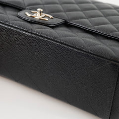 Chanel Maxi Classic Double Flap Caviar Black SHW