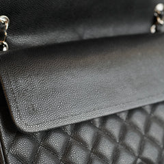 Chanel Maxi Classic Double Flap Caviar Black SHW