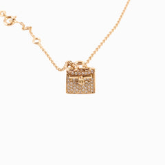 Hermès Kelly Amulette Necklace 18K Rose Gold