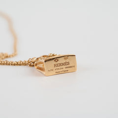 Hermès Kelly Amulette Necklace 18K Rose Gold