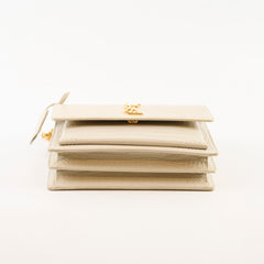 Deal Of The Week - Saint Laurent Medium Sunset Crocodile Embossed Ivory