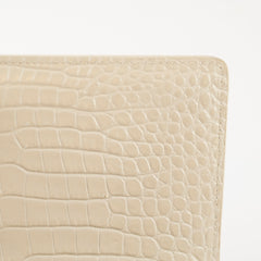 Deal Of The Week - Saint Laurent Medium Sunset Crocodile Embossed Ivory