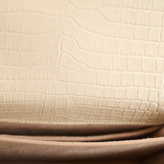 Deal Of The Week - Saint Laurent Medium Sunset Crocodile Embossed Ivory