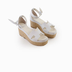 Hermes Elda Espadrille 37 White